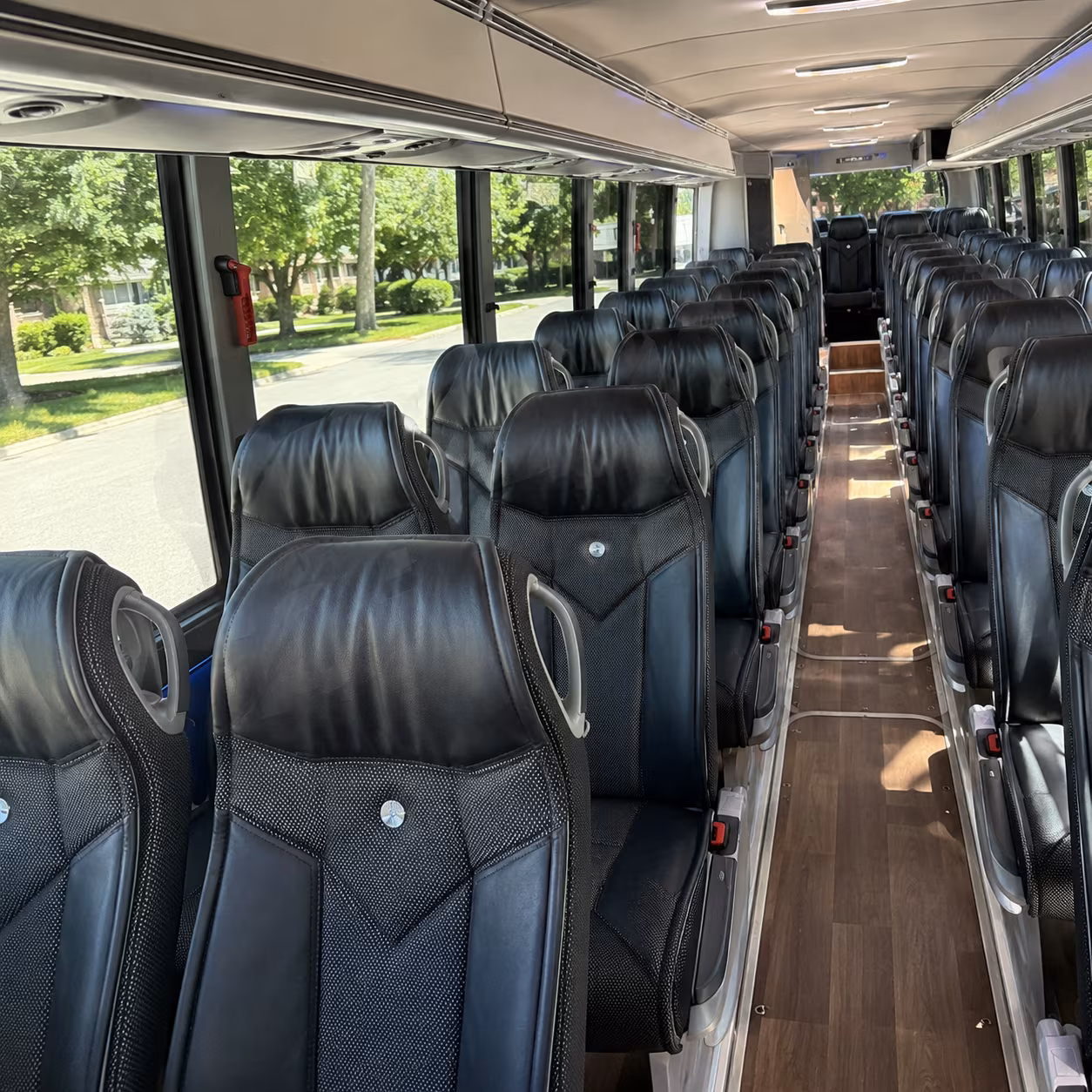 santa ana 40 passenger charter bus inside