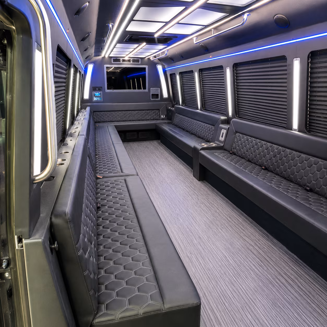 santa ana 40 passenger party bus interior