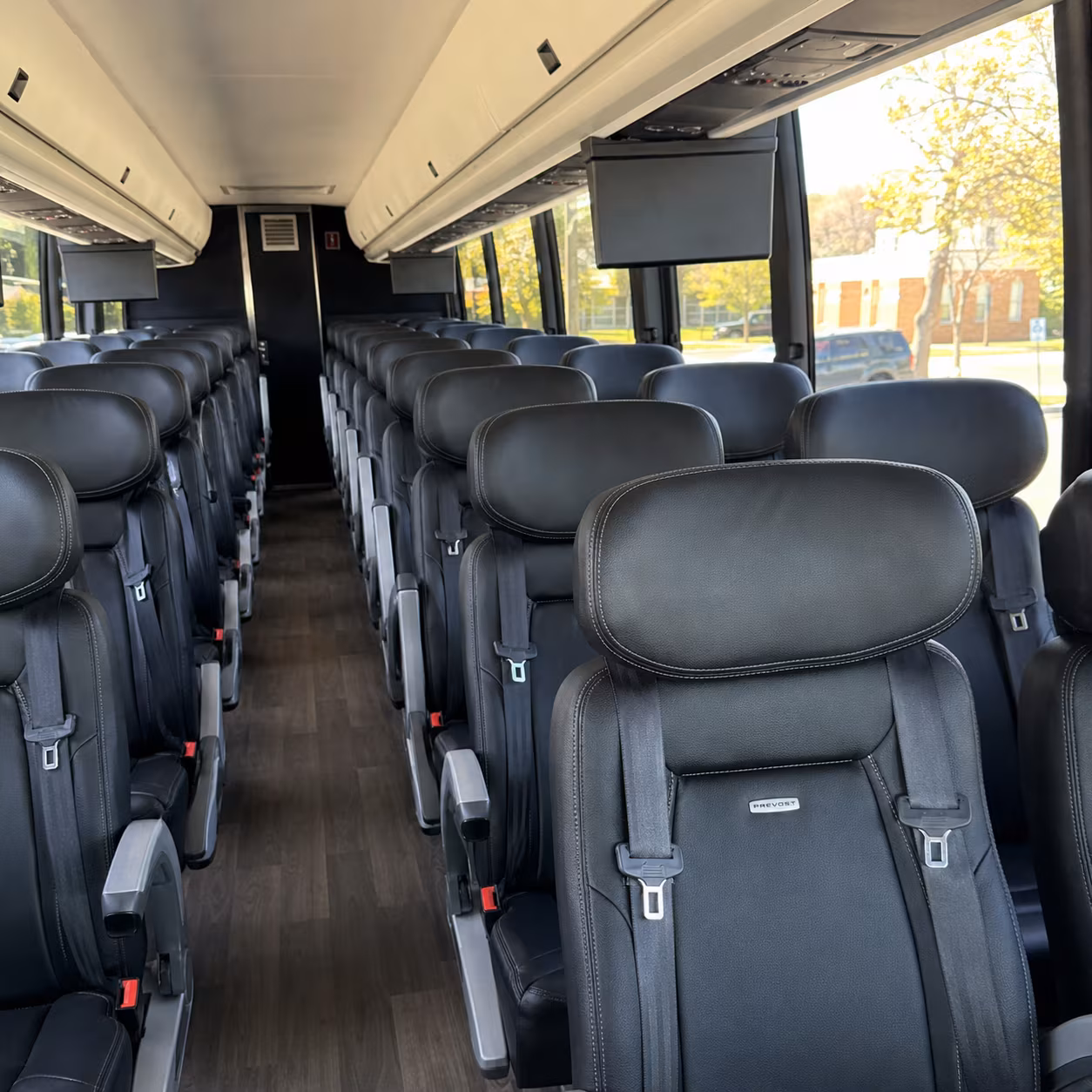 santa ana 45 passenger charter bus inside
