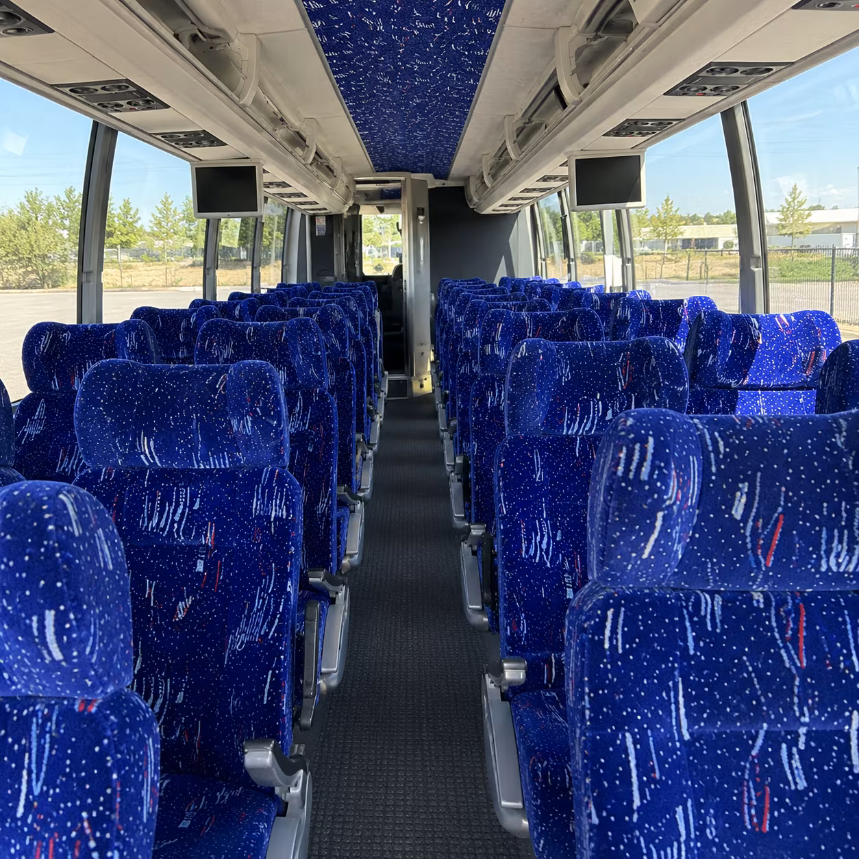 santa ana 54 passenger charter bus interior