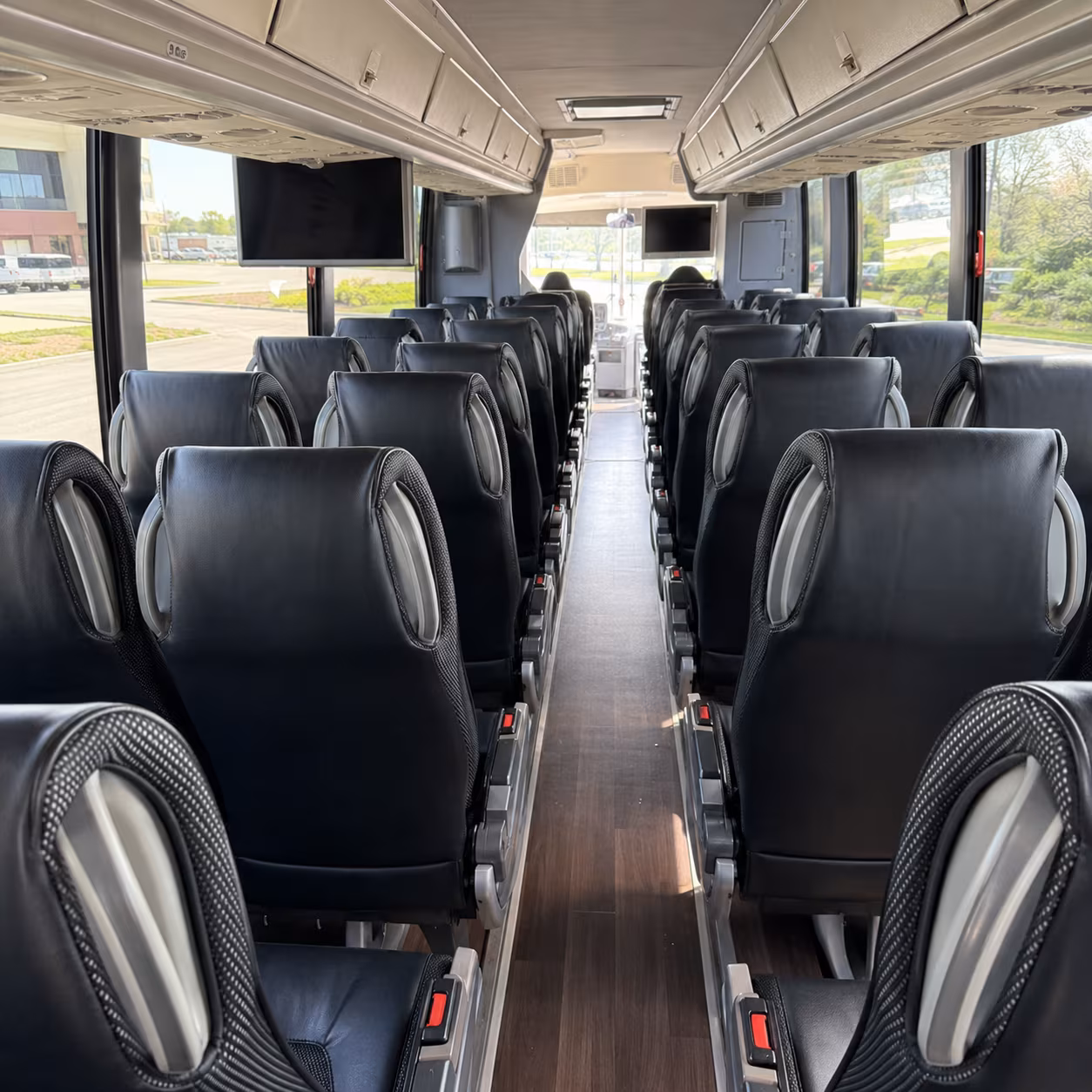 santa ana 56 passenger charter bus inside