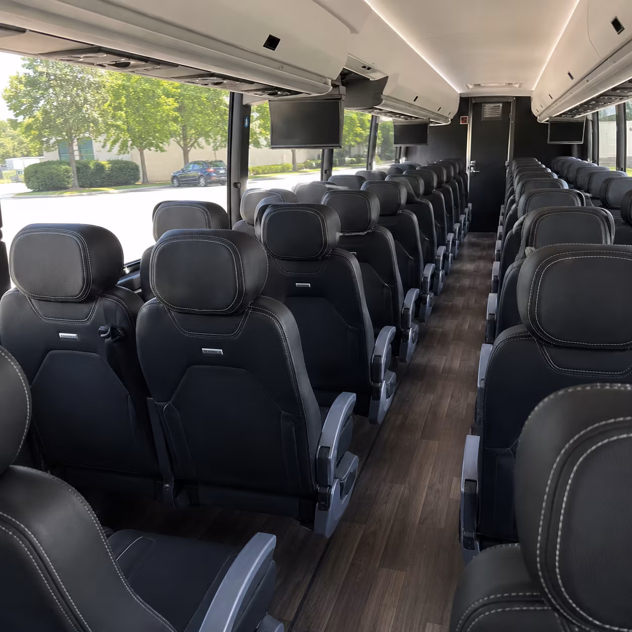 santa ana 56 passenger charter bus interior
