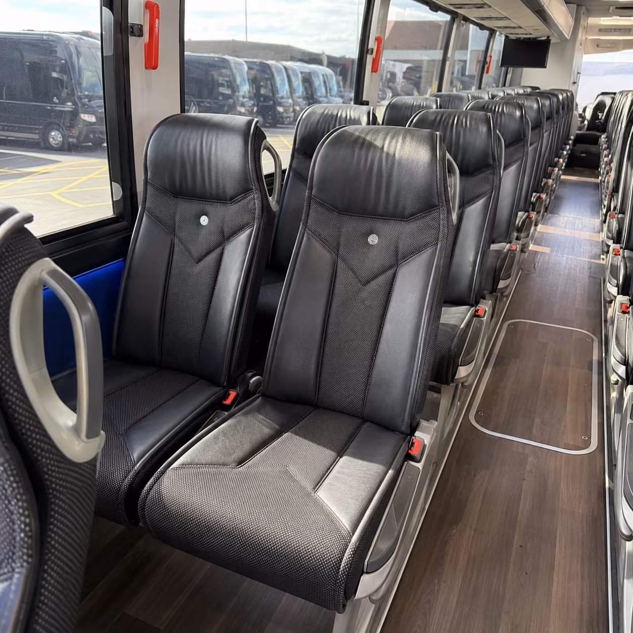 santa ana charter bus inside