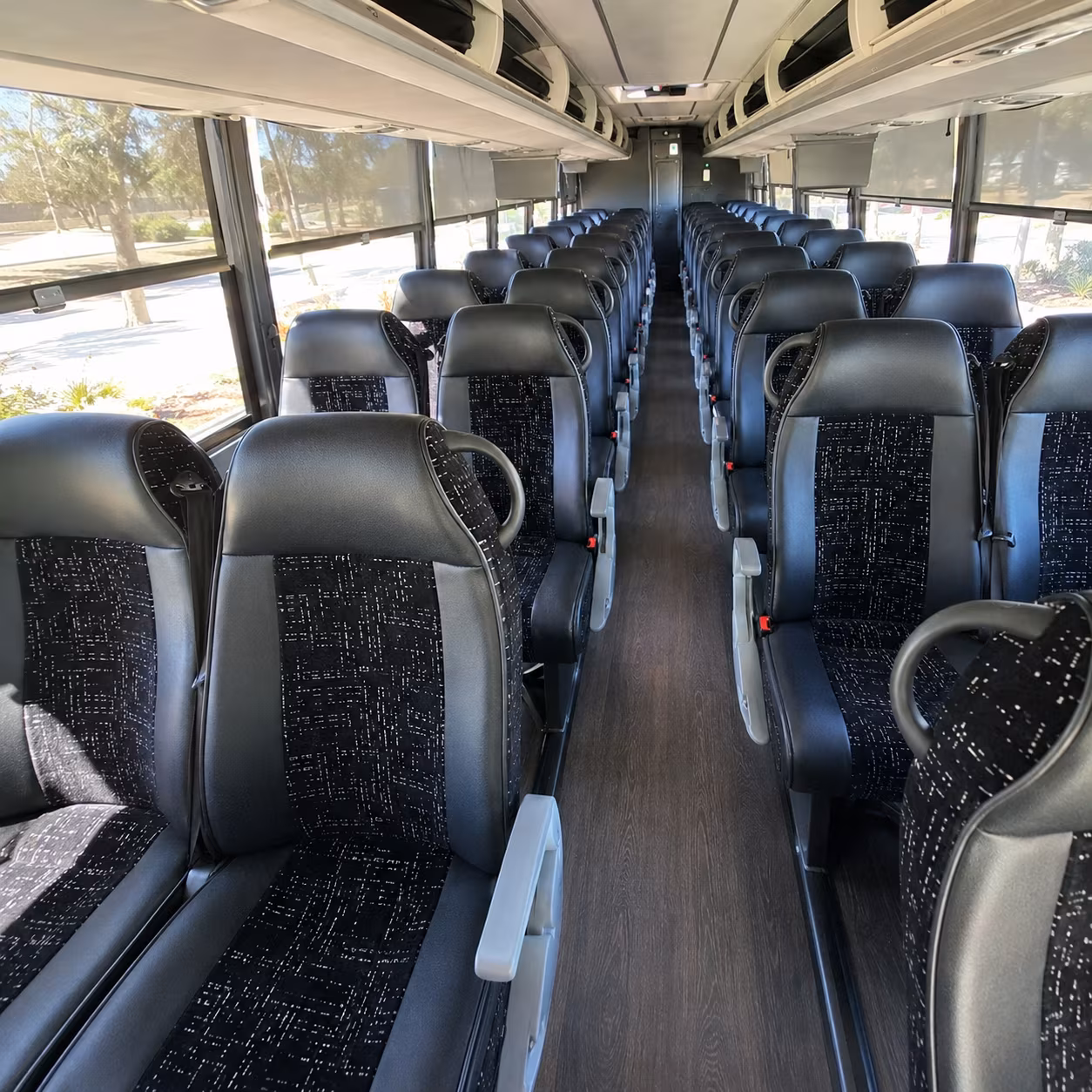 santa ana charter bus interior