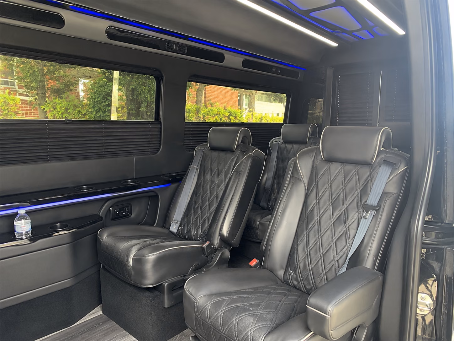 santa ana sprinter van with driver inside